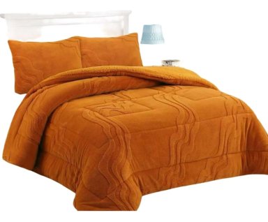 COBERTOR CHIPORRO SUPER KING 250X270 COLOR NARANJA - 1