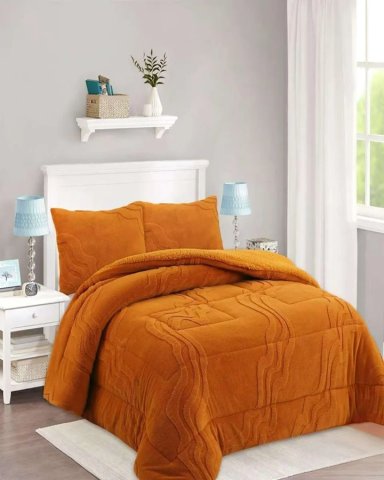 COBERTOR CHIPORRO SUPER KING 250X270 COLOR NARANJA - 3