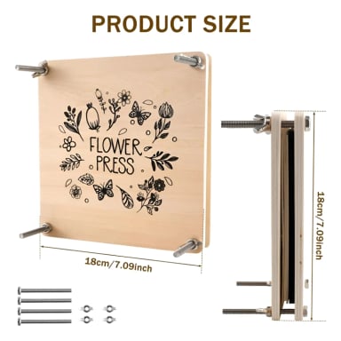 KIT PRENSAS DE FLORES Y PLANTAS ESTAMPADO FLORAL - 2