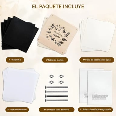 KIT PRENSAS DE FLORES Y PLANTAS ESTAMPADO FLORAL - 3