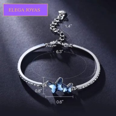 PULSERA CRISTAL SWAROVSKI MARIPOSA RODINADA - 5