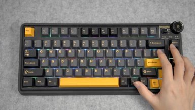 TECLADO AULA F75 INALAMBRICO RGB NEGRO INGLE S - 1