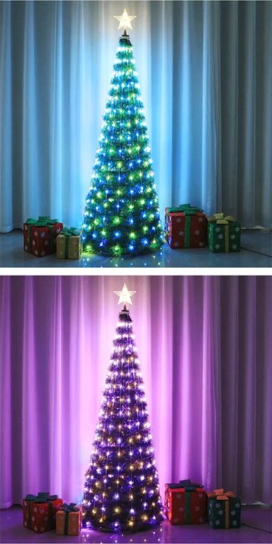 ARBOL DE NAVIDAD ARTIFICIAL PLEGABLE FACIL ARMADO 150CM COLOR VERDE NEVADO - 3