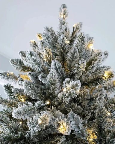 ARBOL DE NAVIDAD DE NIEVE CON LUCES LED 180CM PREILUMINADO - 3