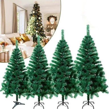 ARBOL DE NAVIDAD DE ABETO DE COLOR SOLIDO DE 210 CM VERDE - 3
