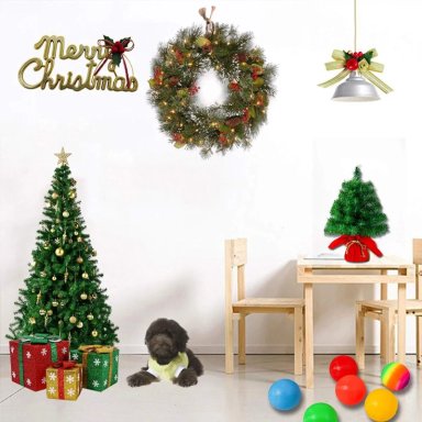 ARBOL DE NAVIDAD DE ABETO DE COLOR SOLIDO DE 210 CM VERDE - 5