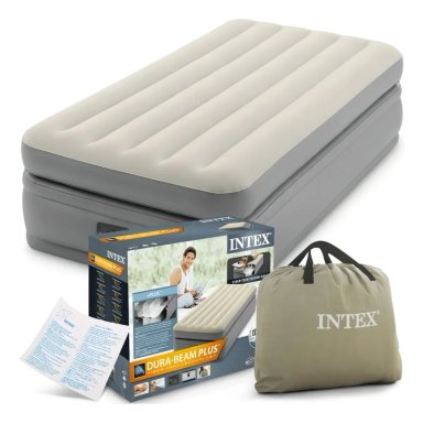 COLCHON INFLABLE ELE CTRICO INTEX 1.5 PLAZAS PRIM 99X191X51CM COLOR BEIGE - 4