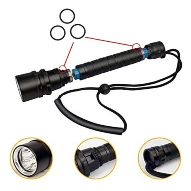 LINTERNA PROFESIONAL PARA BUCEO HASTA 200 MTS PROFUNDIDAD - 1