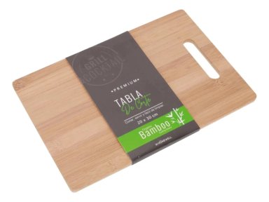 TABLA DE COCINA CORTAR PREMIUM DE BAMBU 38X28X0.8CM LISA BEIGE - 1