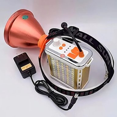 LINTERNA FOCO LED 800W (REALES) CAZA CAMPING MINERO LAMPARA LINTERNA NARANJA LUZ BLANCO - 1