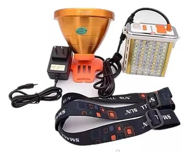 LINTERNA FOCO LED 800W (REALES) CAZA CAMPING MINERO LAMPARA LINTERNA NARANJA LUZ BLANCO - 2