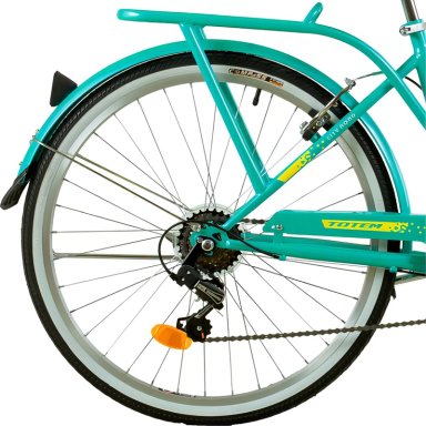 BICICLETA URBANA TOTEM MODELO CITY ARO 26 COLOR TURQUESA COLOR CELESTE TAMAÑO DEL CUADRO XS - 3