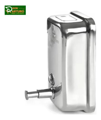 DISPENSADOR JABON MURO ACERO INOXIDABLE 800 ML CROMADO TAUMM - 4