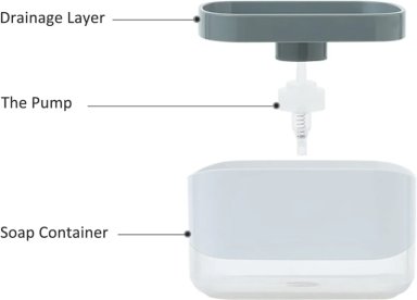 DISPENSADOR JABON LIQUIDO DISPENSADORES JABON LAVA LOZA BLANCO - 4