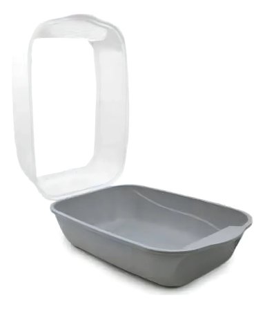 ARENERO PARA GATOS CERRADO CON PALA COLOR GRIS - 4