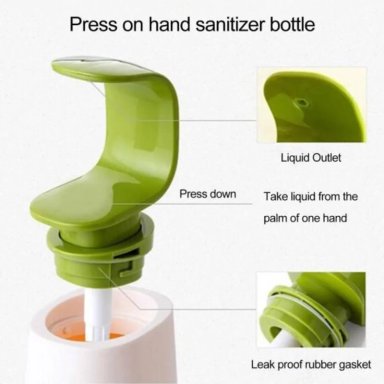 DISPENSADOR DE JABON LAVALOZA ALCOHOL GEL BLANCO CON VERDE - 2