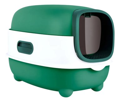 ARENERO GATO RORO CAJA DE ARENA CERRADA BAÑO SANITARIO GATOS RORO COLOR VERDE - 1000246 - 4
