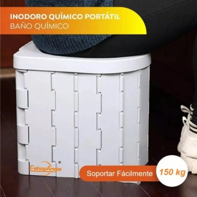 INODORO PORTATIL BAÑO PLEGABLE PARA CAMPING - 4