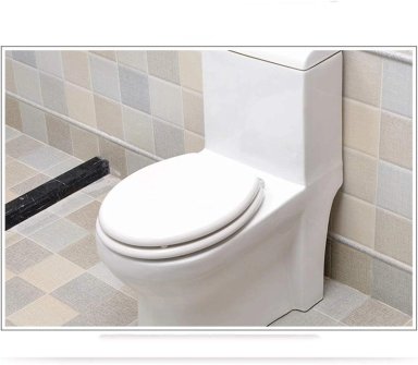 TAPA WC MADERA REDONDO BISAGRA METALICA - BEMIS COLOR BLANCO - 3