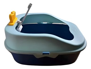 ARENERO PARA GATO CAJA DE ARENA PARA GATOS ARENERO GATO COLOR AZUL - 4