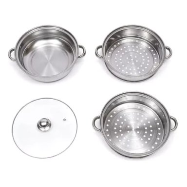 VAPORERA PARA SOPA DE ACERO INOXIDABLE, 28 CM, TRES CAPAS - 2
