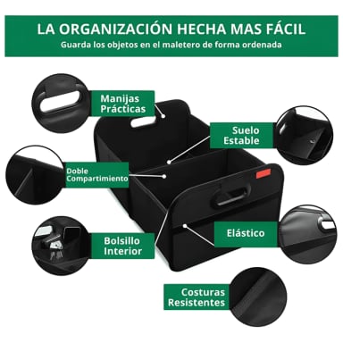 CAJA ORGANIZADORA DE MALETA AUTO BOLSO MALETERO PLEGABL #794 - 2