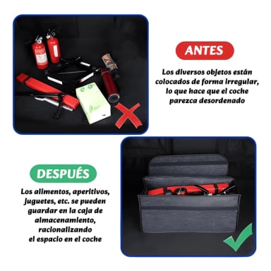 BOLSA ALMACENAMIENTO AUTOMOVIL ORGANIZADOR DE MALETERO COCHE - 4