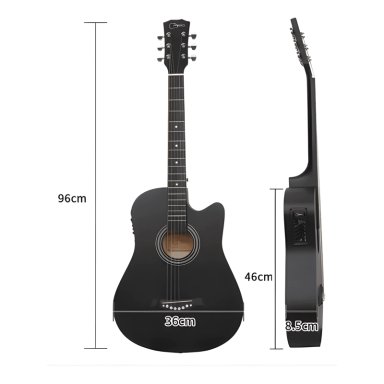 GUITARRA ELECTROACUSTICA CUTAWAY 38 CON FUNDA NEGRO #5 - 4