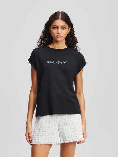 POLERA CON PEDRERIA KARL SIGNATURE - 1