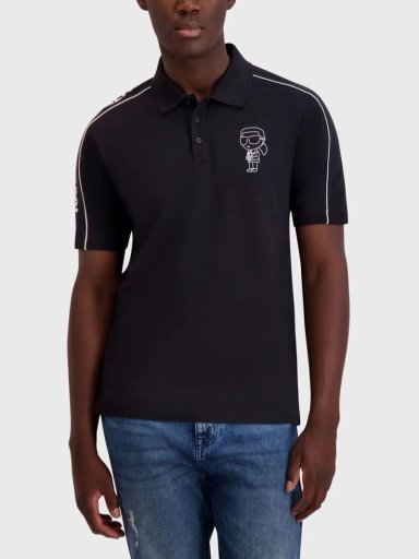 POLO CON DETALLES DE SILUETA DE LOGO DE KARL - 1