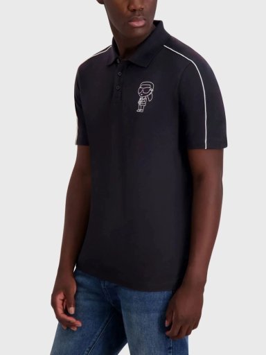 POLO CON DETALLES DE SILUETA DE LOGO DE KARL - 3
