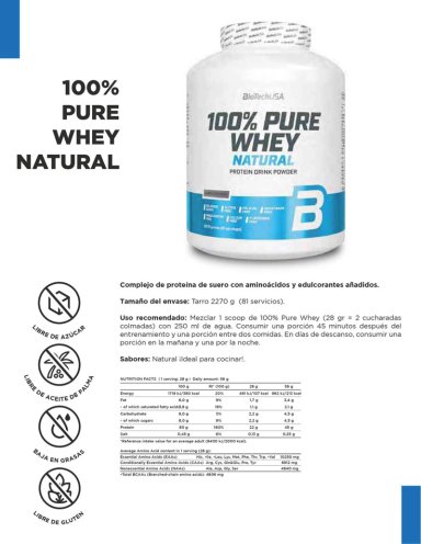 BIO 100 PURE WHEY 2270G BANANA BANANA - 2