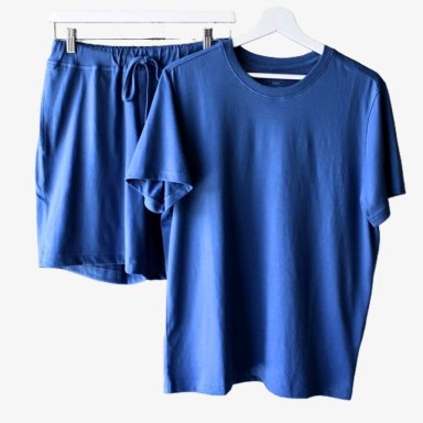 PIJAMA HOMBRE ALGODON PIMA PERUANO EVAKI AZUL - 1