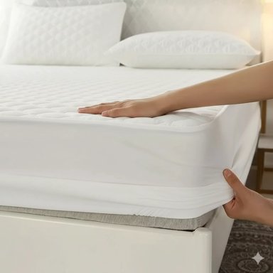 TOPPER CUBRECOLCHON SUPER KING UNICOLOR AJUSTABLE IPERMEABLE WM - 3