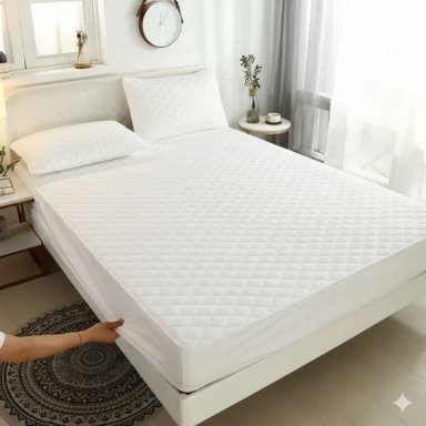 TOPPER CUBRECOLCHON SUPER KING UNICOLOR AJUSTABLE IPERMEABLE WM - 4