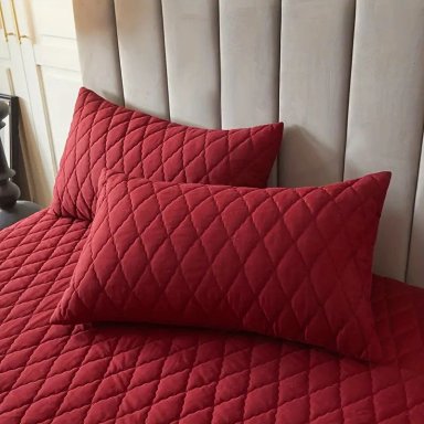TOPPER CUBRECOLCHON KING UNICOLOR IPERMEABLE DE BORDES AJUSTABLES WM - 2