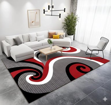 ALFOMBRA CON DISEÑO PARA LIVING 200X240 MODERNA ELEGANTE TFI - 1