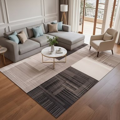 ALFOMBRA CON DISEÑO MODERNO JUVENIL 200X240 DECORACION DE SALA LIVING CMIO - 1