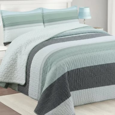 CUBRECAMA QUILT SHERPA 1.5 W.M G- AGUA RALLAS - 2