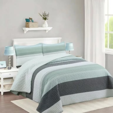 CUBRECAMA QUILT SHERPA 1.5 W.M G- AGUA RALLAS - 3