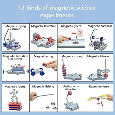 JUEGO DIDÁCTICO IMANES EXPERIMENTO CIENCIA 12 EN 1 EDUCATIVO - 2