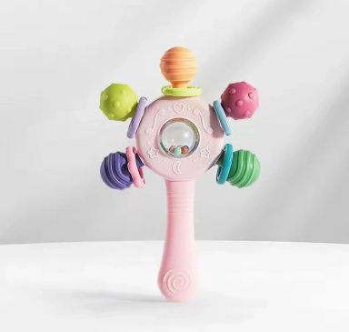 MORDEDOR SENSORIAL DENTICION DE SILICONA SONAJERO PARA BEBE S - 1