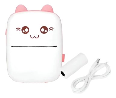 MINI IMPRESORA TE RMICA PORTATIL BLUETOOTH GATITO + 1 ROLLO - 1