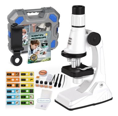 MICROSCOPIO + KIT DE ACCESORIOS 1200X MALETIN PLASTICO - 2