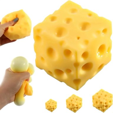 SQUISHY DE QUESO CHEESE ANTIESTRE S AMARILLO DIVERSION NIÑOS - 1