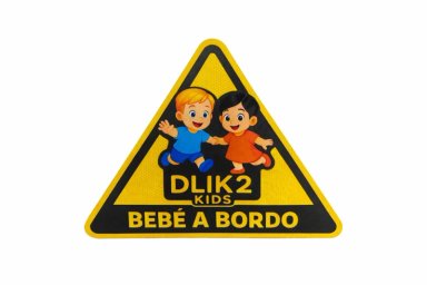 SEÑAL LETRERO DE BEBE  A BORDO PARA COCHES AUTO SEGURIDAD - 1