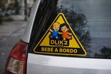 SEÑAL LETRERO DE BEBE  A BORDO PARA COCHES AUTO SEGURIDAD - 2
