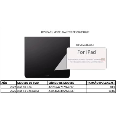 FUNDAS CON TECLADO PARA IPAD 10 GEN / A16 (11 GEN) INCLUYE LETRA Ñ - 3