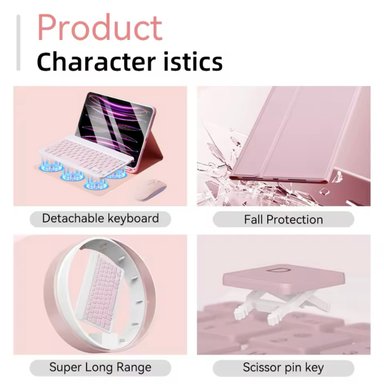 FUNDAS CON TECLADO Y MOUSE PREMIUM PARA IPAD 10 GEN / A16 (11 GEN) INCLUYE LETRA Ñ - 4