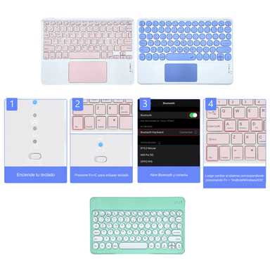 FUNDAS CON TECLADO TOUCHPAD 2.0 IPAD 10 GEN / A16 (11 GEN) INCLUYE LETRA Ñ - 8